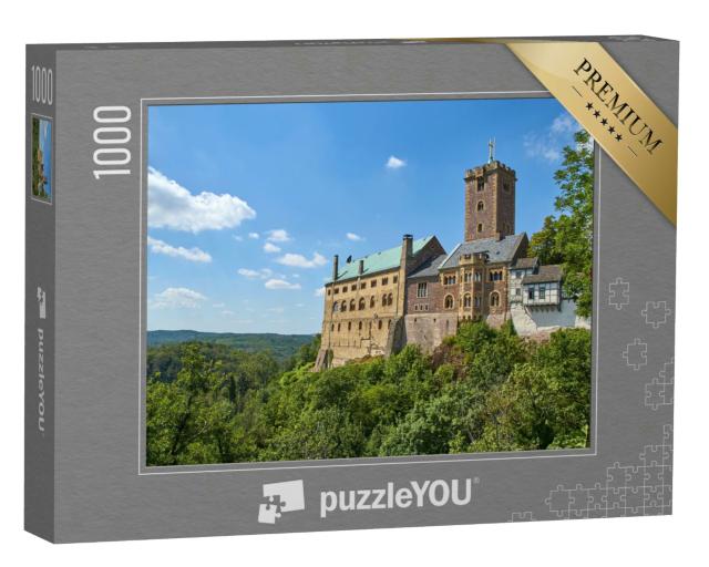 Puzzle 1000 Teile „Die Wartburg auf einem begrünten Hügel  “