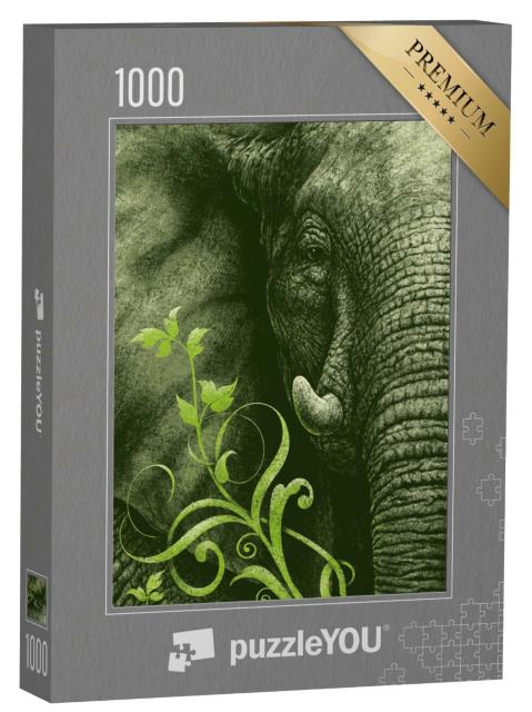 Puzzle 1000 Teile „Elefant“