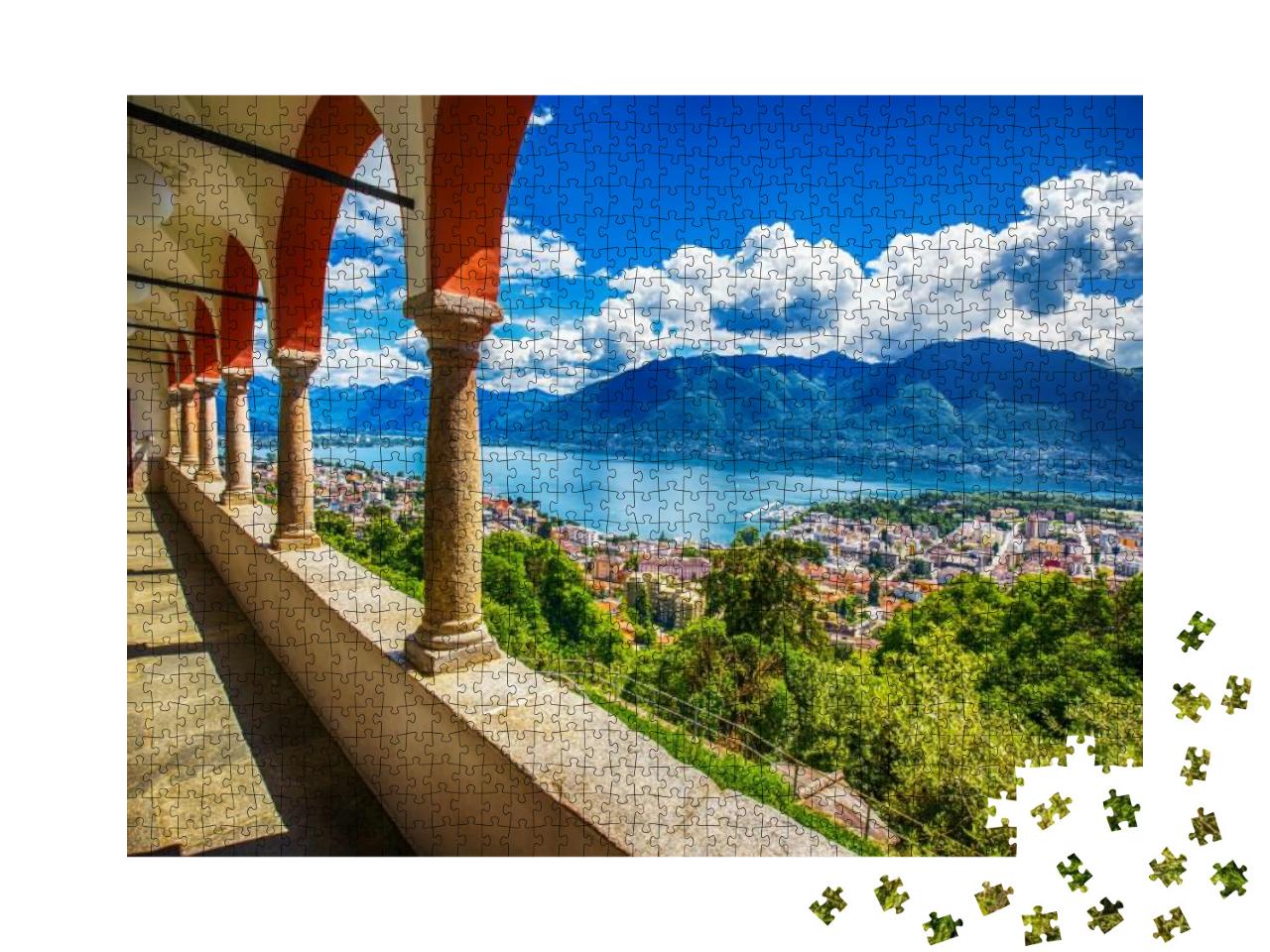 Puzzle 1000 Teile „Locarno und Lago Maggiore in den Schweizer Alpen“