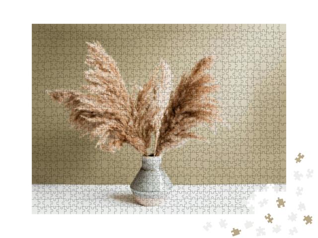 Puzzle 1000 Teile „Pampasgras in einer Vase “