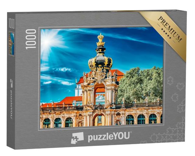 Puzzle 1000 Teile „Sockel des Kronentors, Dresdner Zwinger, Sachsen, Deutschland“