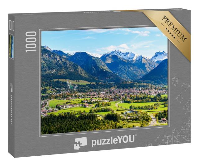 Puzzle 1000 Teile „Panoramablick auf Obersdorf im Allgäu“