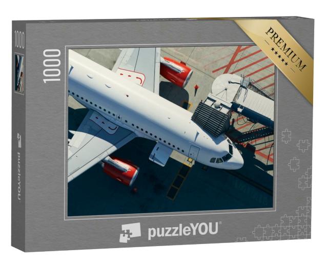 Puzzle 1000 Teile „Vorbereitung des Flugzeugs vor dem Abflug“