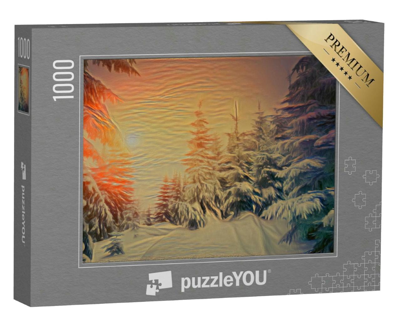 Puzzle 1000 Teile „im Stil von Edvard Munch, Der Schrei - Landschaft im Sonnenlicht - Puzzle-Kollektion Künstler & Gemälde“