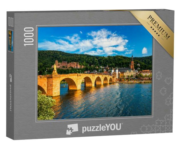 Puzzle 1000 Teile „Blick über den Neckar auf Heidelberg, Deutschland“