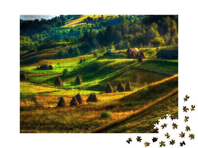 Puzzle 1000 Teile „Berglandschaft im Herbst, Rumänien“