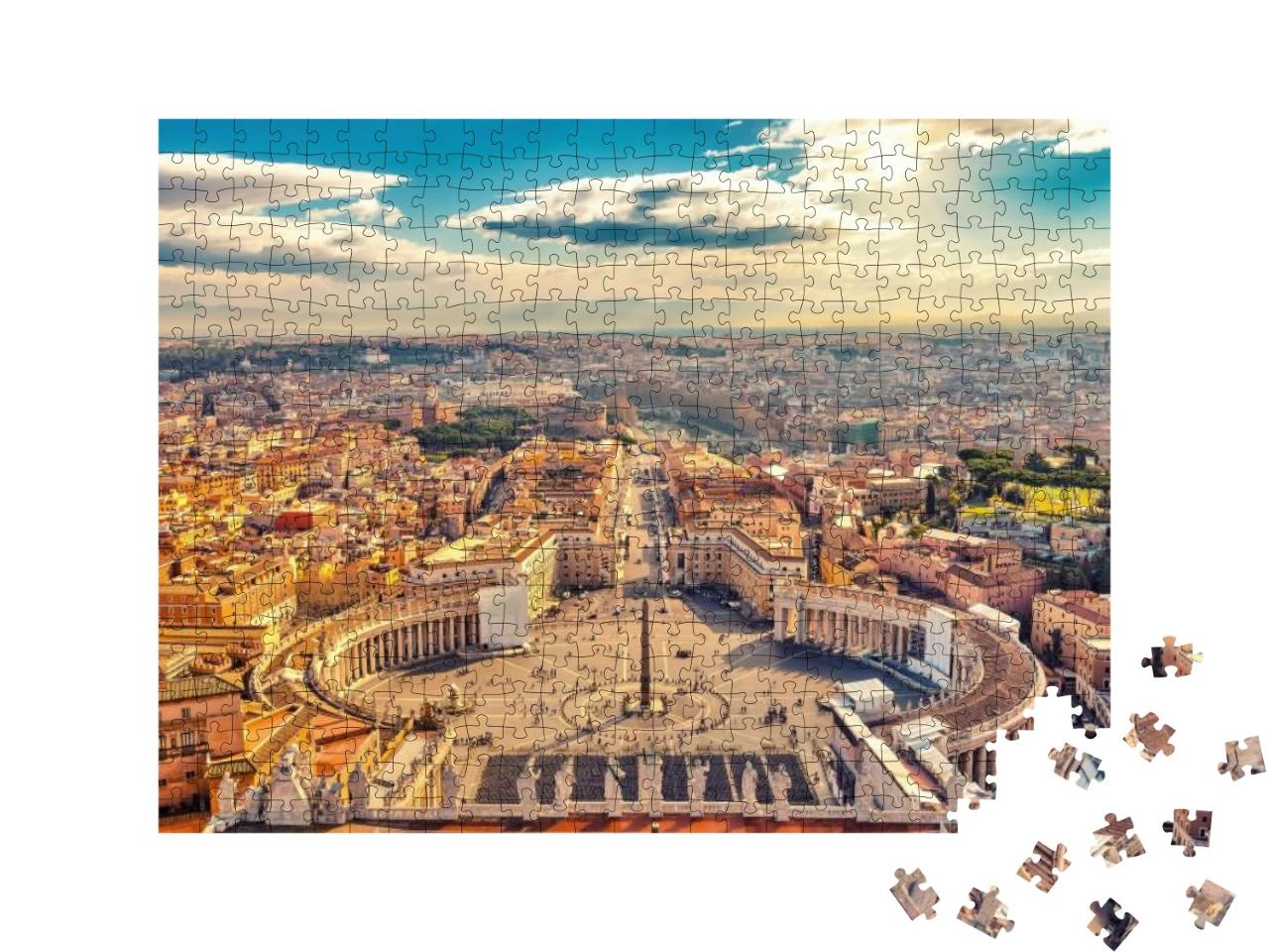 Puzzle 500 Teile „Petersplatz im Vatikan, Rom“