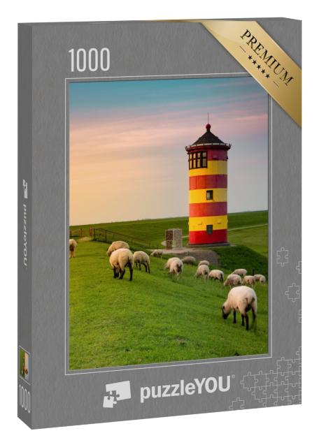 Puzzle 1000 Teile „Ein schöner Leuchtturm an der ostfriesischen Küste“