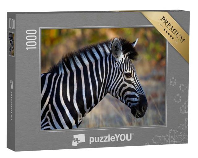 Puzzle 1000 Teile „Seiten-Porträt eines Zebras“