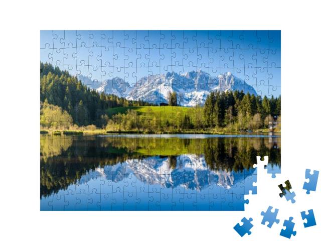 Puzzle 200 Teile „Idyllische Alpenlandschaft“