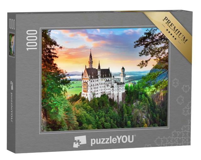 Puzzle 1000 Teile „Neuschwanstein, Märchenschloss bei Füssen in Bayern“