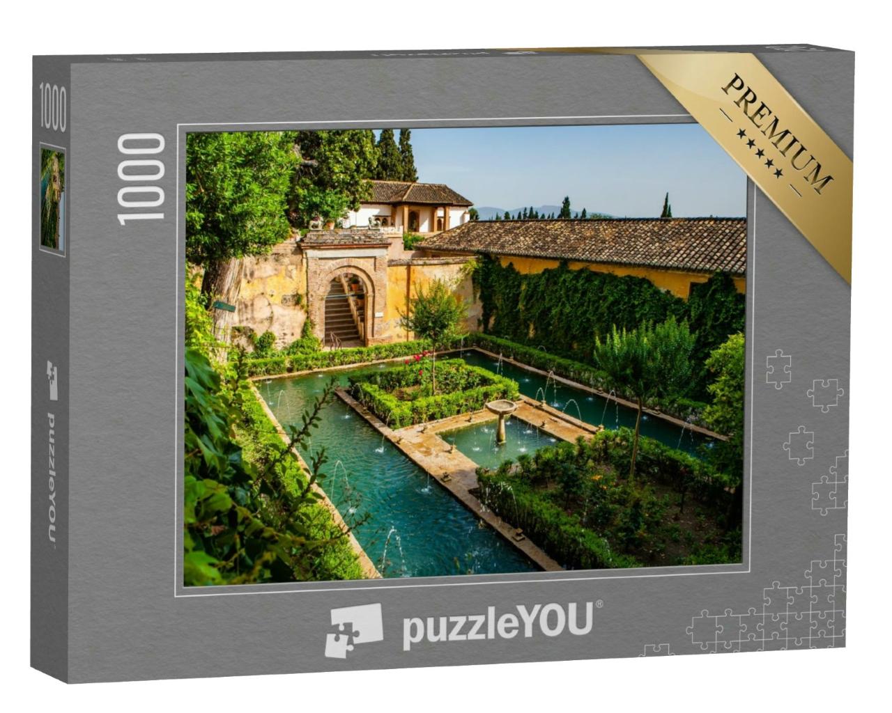 Puzzle 1000 Teile „Gärten der Alhambra, Granada, Spanien“