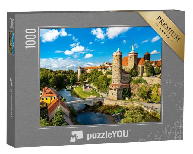 Puzzle 1000 Teile „Blick über die Hauptspree auf Bautzen, Deutschland“