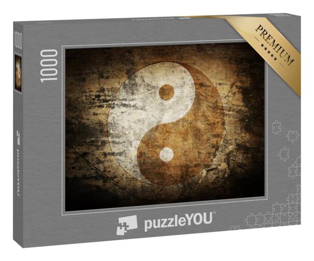 Puzzle 1000 Teile „Grunge Yin Yang Symbol“