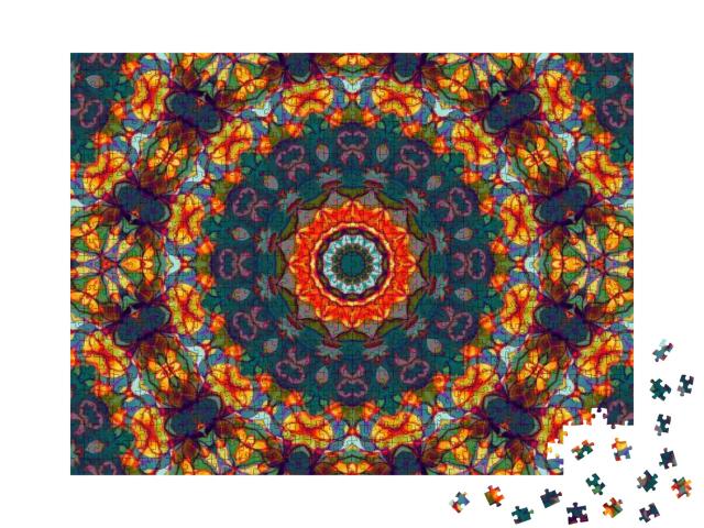 Puzzle 1000 Teile „Leuchtendes Mandala “