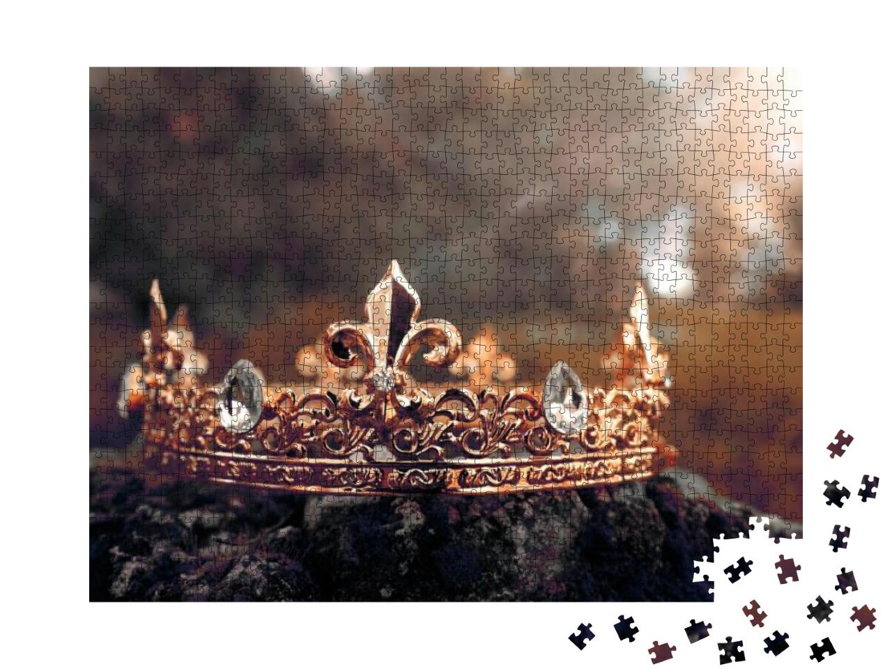 Puzzle 1000 Teile „Fantasy: Magisch-goldene Königskrone“