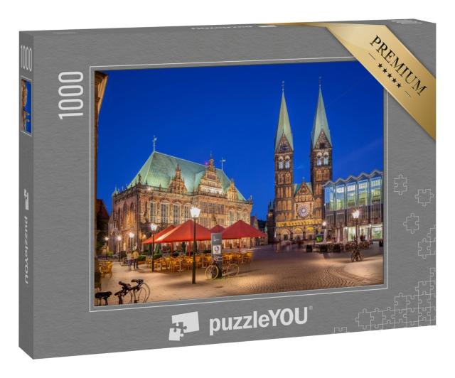 Puzzle 1000 Teile „Bremer Marktplatz im Zentrum der Hansestadt Bremen“