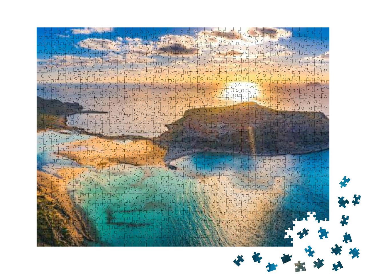 Puzzle 1000 Teile „Die Balos Lagune mit weißem Sandstrand, Kreta, Griechenland“