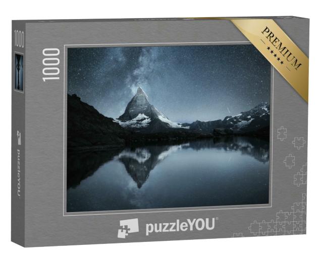 Puzzle 1000 Teile „Milchstraße über dem Matterhorn, Schweiz“