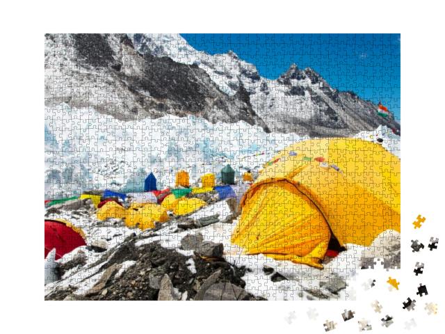 Puzzle 1000 Teile „Basislager des Mount Everest, Nepal, Himalaya“