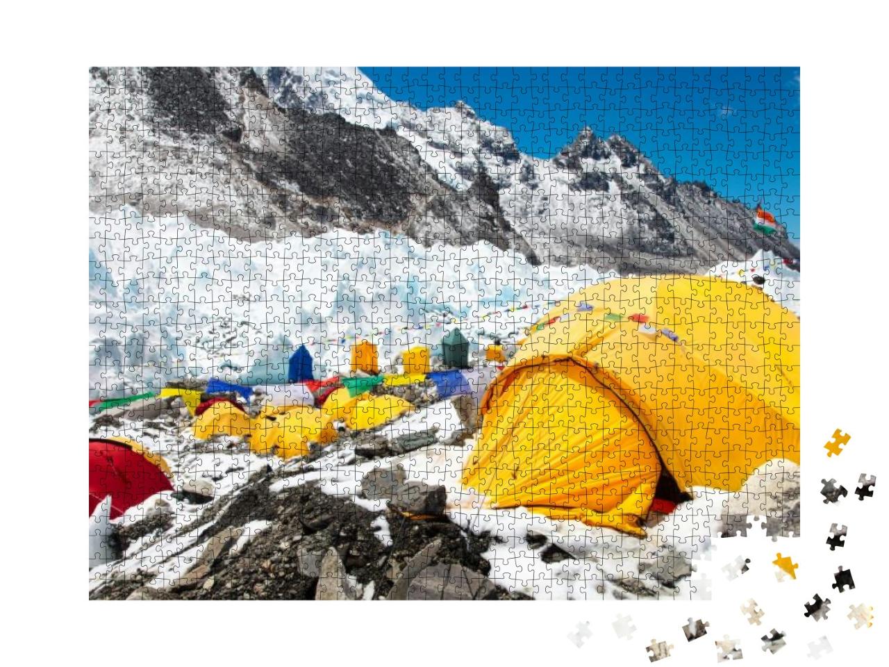 Puzzle 1000 Teile „Basislager des Mount Everest, Nepal, Himalaya“