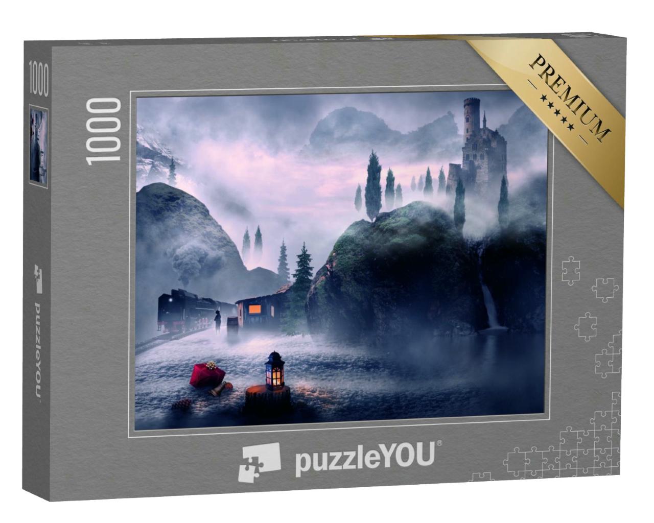 Puzzle 1000 Teile „Fantasy: Der geheimnisvolle Bahnhof“