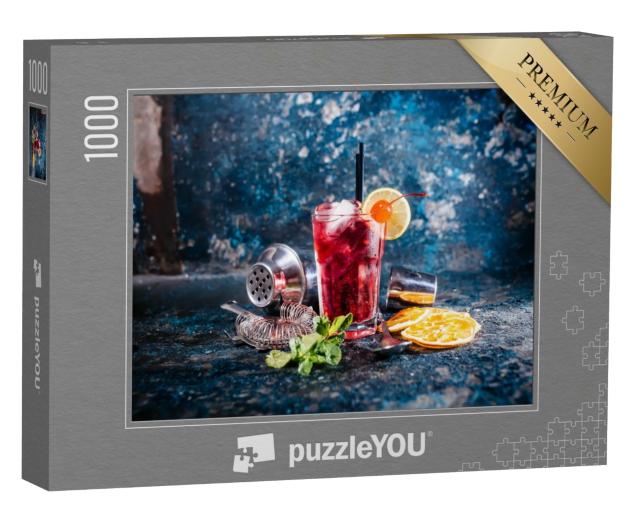 Puzzle 1000 Teile „Cocktail mit Limette und Minze garniert“