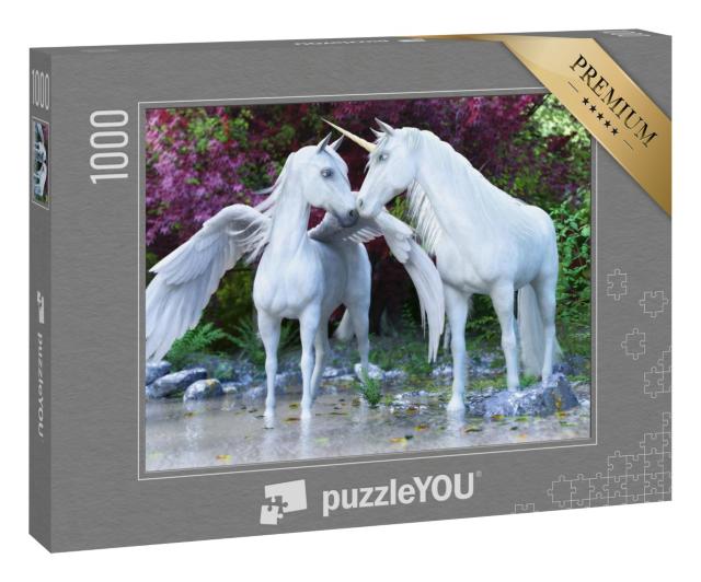 Puzzle 1000 Teile „Einhorn und Pegasus“