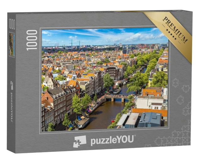 Puzzle 1000 Teile „Panoramablick auf Amsterdam“