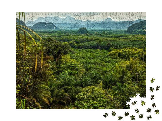 Puzzle 1000 Teile „Regenwaldlandschaft in Thailand“