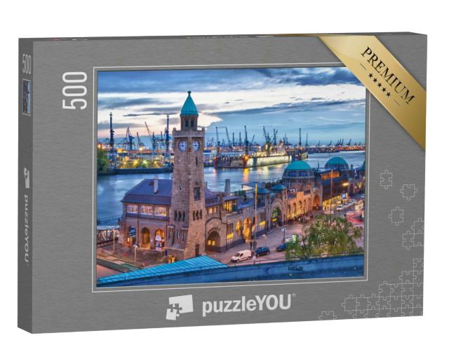 Puzzle 500 Teile „Hamburger Hafen, Deutschland“