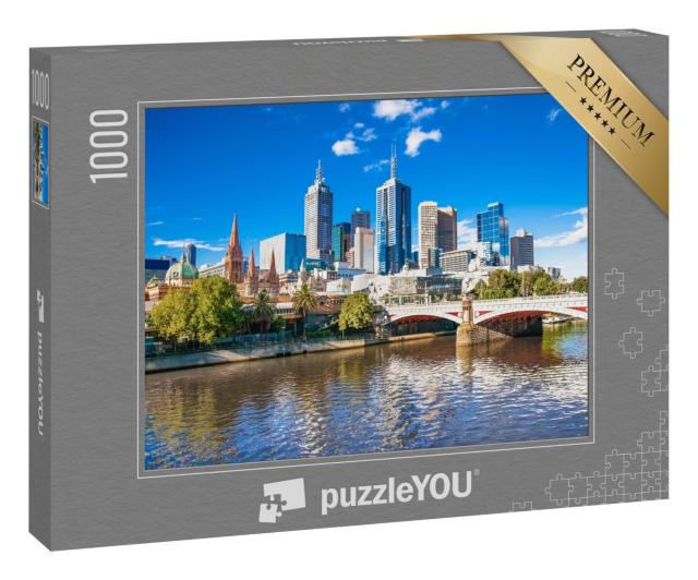 Puzzle 1000 Teile „Skyline von Melbourne, Australien“