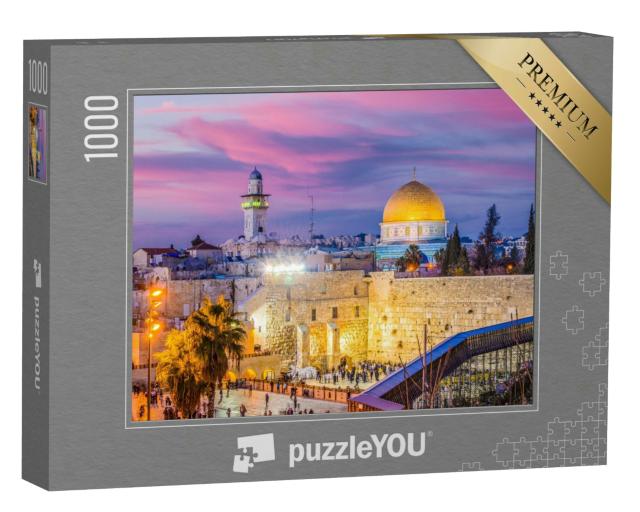 Puzzle 1000 Teile „Altstadt an der Westmauer mit Felsendom, Jerusalem, Israel“