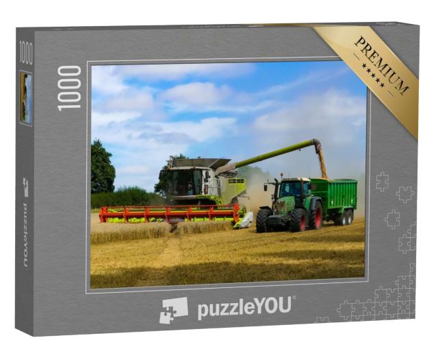Puzzle 1000 Teile „Traktor mit Anhänger, Oxfordshire“