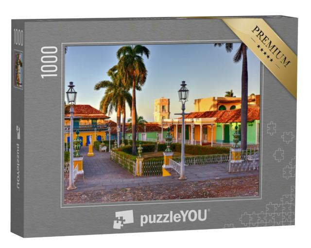 Puzzle 1000 Teile „UNESCO-Weltkulturerbe Plaza Mayor im Zentrum von Trinidad, Kuba“