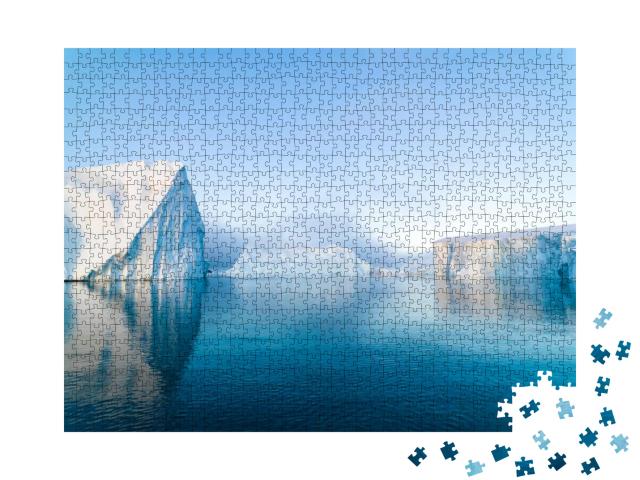 Puzzle 1000 Teile „Arktische Eisberge auf dem Arktischen Ozean, Grönland“