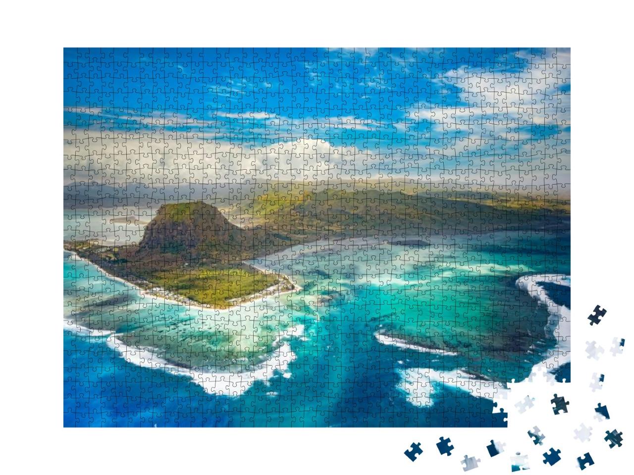 Puzzle 1000 Teile „Unterwasser-Wasserfall auf Mauritius“