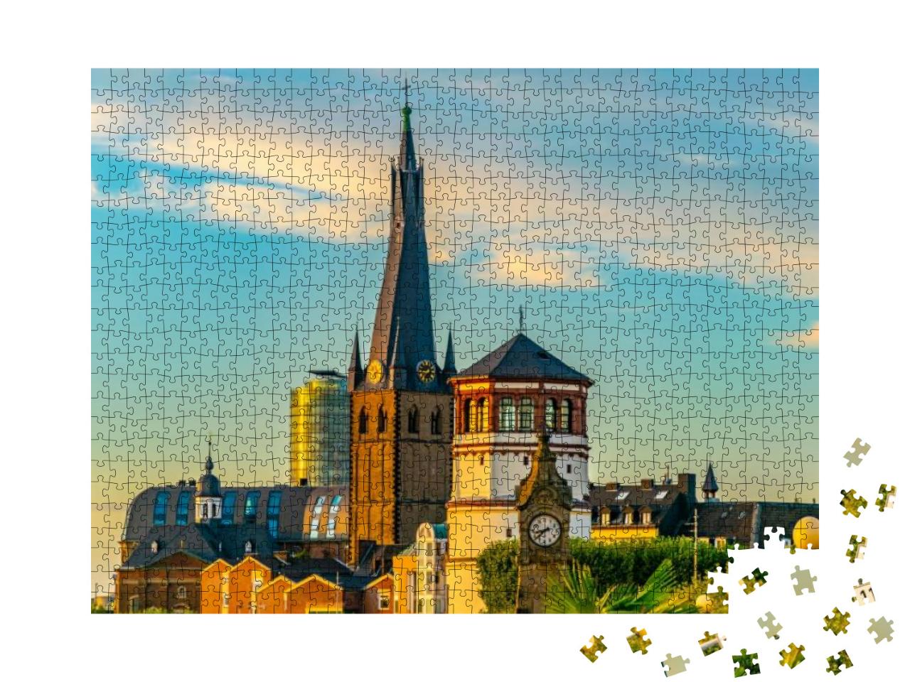 Puzzle 1000 Teile „St. Lambertus-Kirche in Düsseldorf, Deutschland“