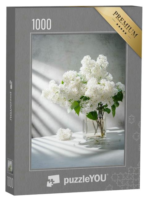 Puzzle 1000 Teile „Weißer Flieder-Blumenstrauß“
