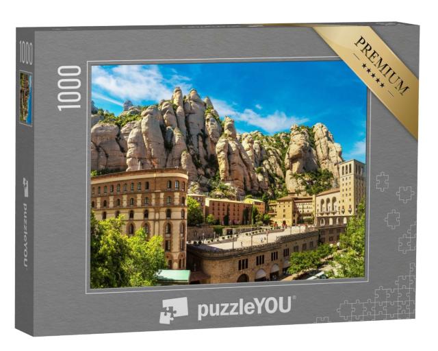 Puzzle 1000 Teile „Kloster von Montserrat im Sommer, Katalonien, Spanien“