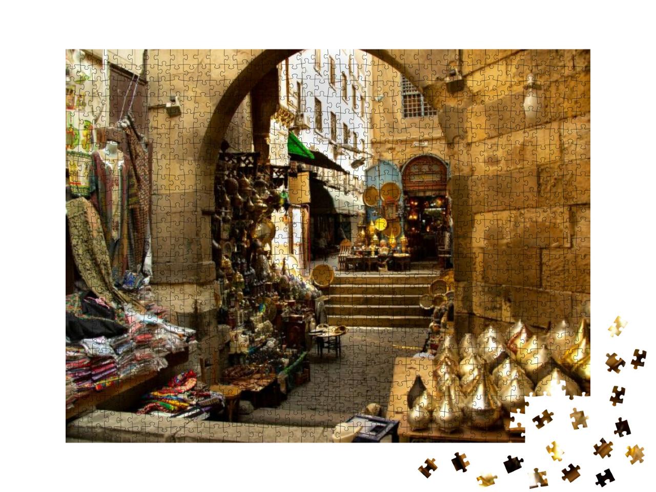Puzzle 1000 Teile „Souk von Kairo, Markt in Ägypten“