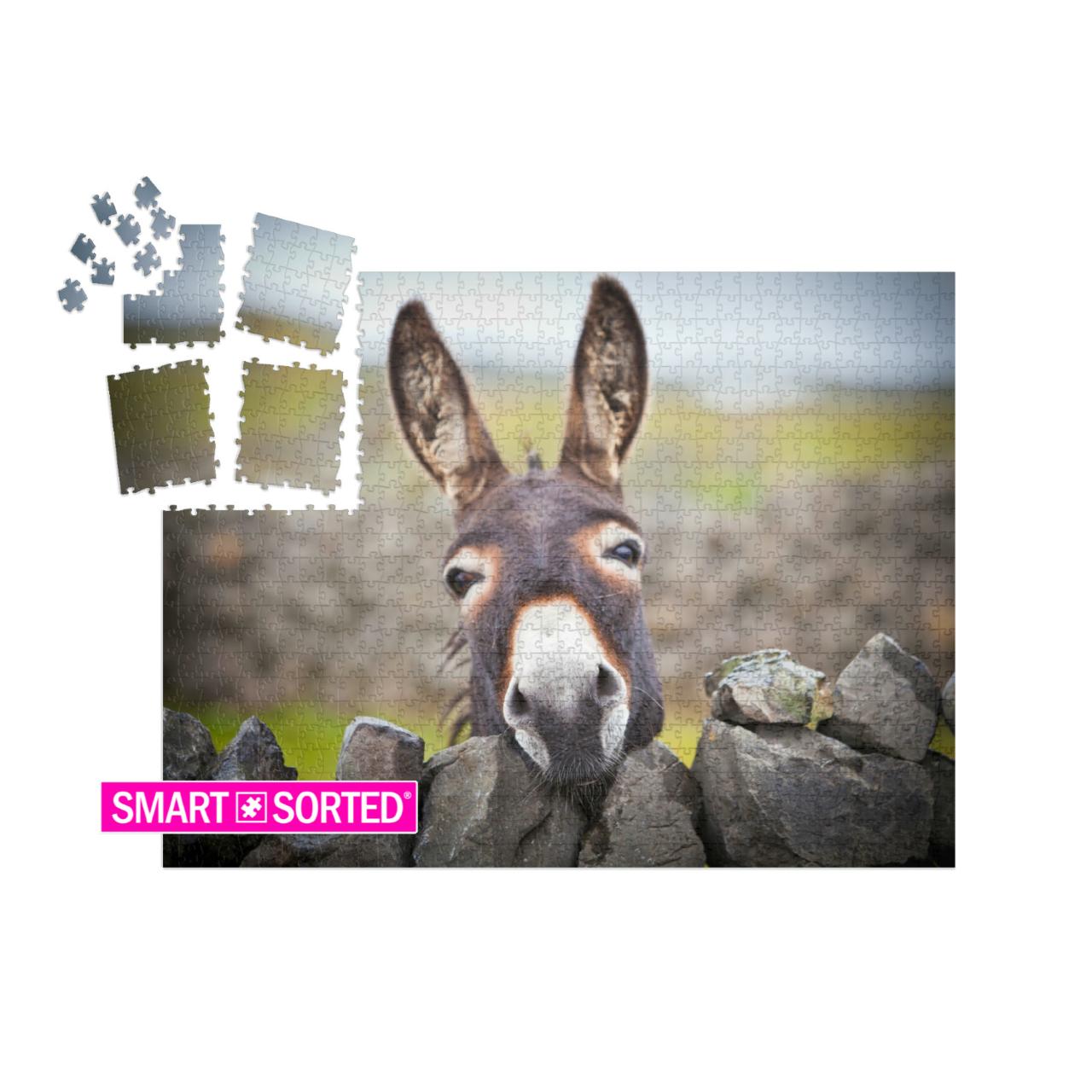 SMART SORTED® | Puzzle 1000 Teile „Ein neugieriger Esel“