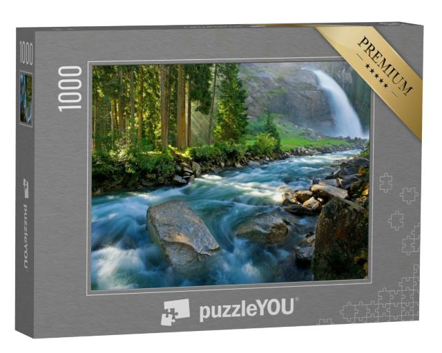 Puzzle 1000 Teile „Krimmler Wasserfall, Nationalpark Hohe Tauern, Österreich“
