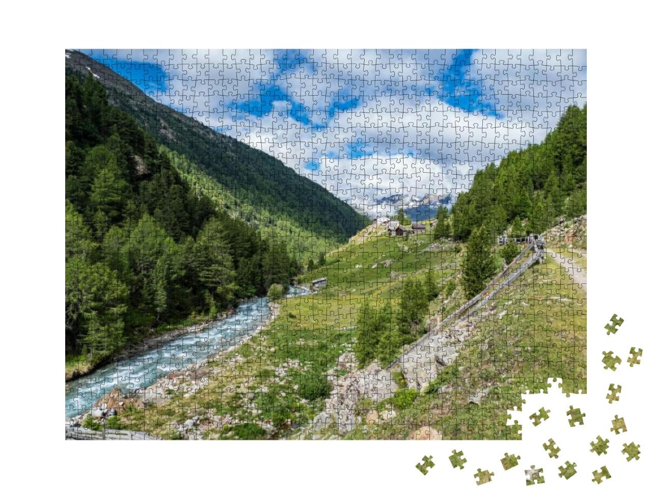 Puzzle 1000 Teile „Traumhaft schöne sommerliche Landschaft in den Ötztaler Alpen“