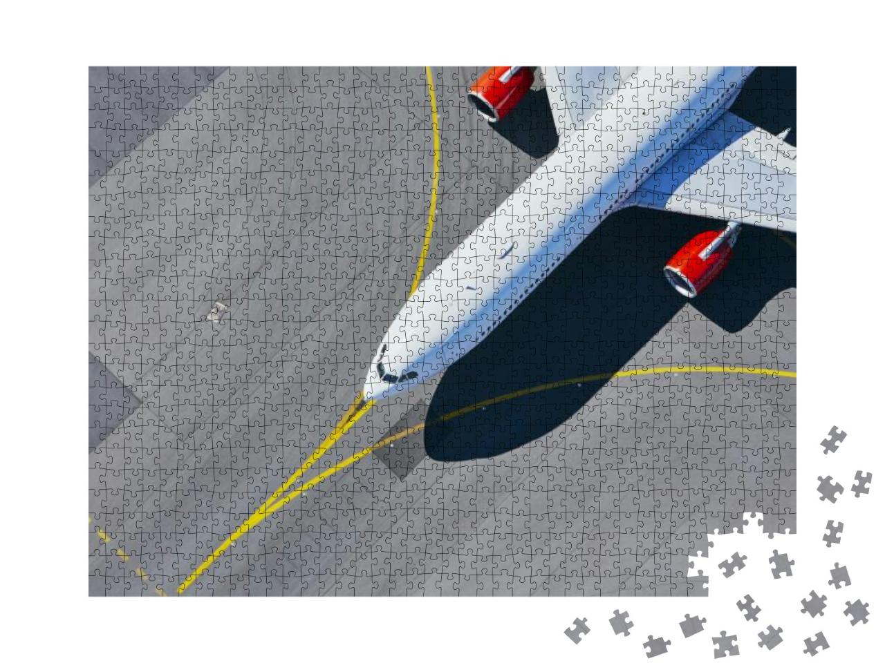Puzzle 1000 Teile „Flugzeug auf dem Weg zur Startbahn“