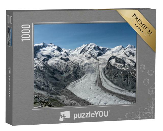 Puzzle 1000 Teile „spektakulärer Blick auf den Gornergletscher, Zermatt, Schweiz“