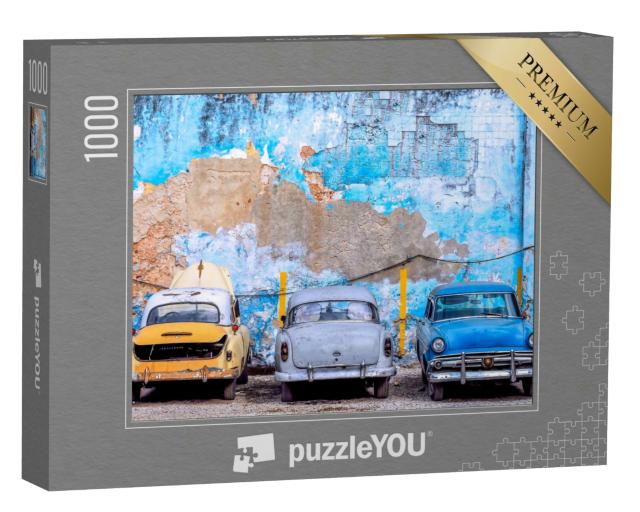 Puzzle 1000 Teile „Alte Autos auf Kuba“