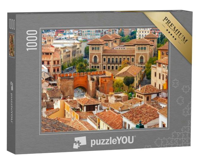 Puzzle 1000 Teile „Blick auf die Altstadt von Granada, Andalusien, Spanien“