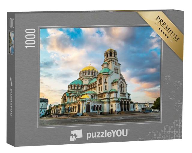 Puzzle 1000 Teile „St. Alexander-Newski-Kathedrale, Stadtzentrum von Sofia, Bulgarien“
