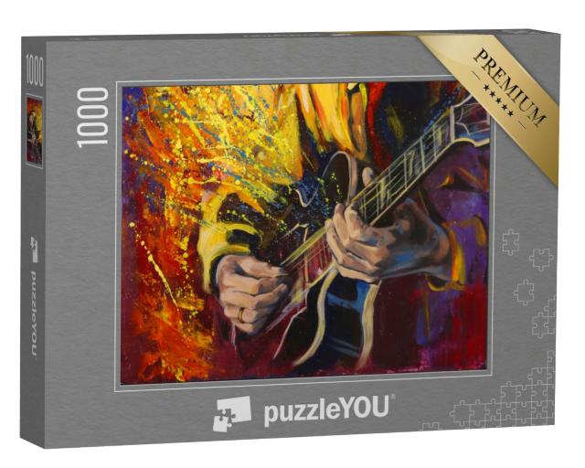 Puzzle 1000 Teile „Jazz-Gitarristen Hände“